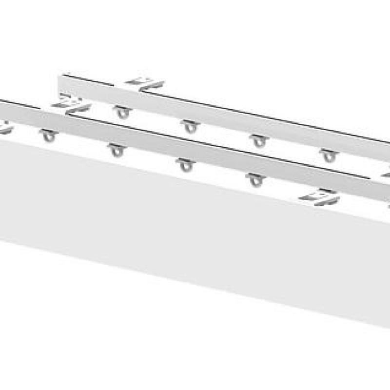Jednokolejnice rovná s čelem pro záclony a závěsy
